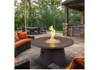 Outdoor Round Gas Fire Table with Hidden Propane Tank Storage