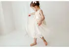 Rustic Ivory Lace Flower Girl Dress, Bohemian Wedding Gown, Will You Be My Flower Girl Outfit