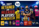 IPL 2027 Retained and Released Players: All 10 Teams