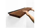 Long Floating Shelves in Mahogany for Modern Home Storage
