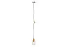 Modern Glass and Wood Pendant Light