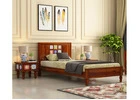 Boho Single Bed Without Storage (Honey Finish) – Effortlessly Chic and Airy