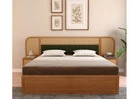 Elegant King Size Bed Design with Storage Solutions