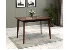 Calabria 4 Seater Sheesham Wood Dining Table in Rich Walnut Finish