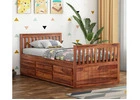 Pear Kids Trundle Bed With Storage (Honey Finish) | Space-Saving Solution