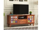 Designer TV Unit for Living Room – Wooden Stand & Cabinet
