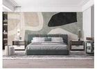 Golden Geometric Abstract Wallpaper Mural for Modern Interiors