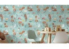 Adorable Little Deer and Hare Wallpaper for Kids' Rooms