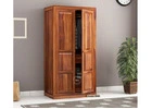 Charles 2-Door Honey Finish Wardrobe Almirah