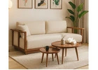 Varnik 3-Seater Wooden Sofa Set Design with Cane Detailing