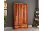 Holden: A 2-Door Honey Finish Almirah Design for Versatile Storage