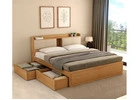 Premium King Size Bed Design with Smart Storage Solutions