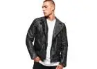 Buy Mens Cole Black Motorcycle Leather Jacket Online at Best Price - Marry Clothing
