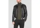 Buy Tuhin Men's Black Bomber Leather Jacket - Timeless Style, Premium Lambskin