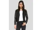 Buy Womens Taliyah Black Studded Jacket Online - NYC Leather Jakets