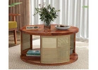 The Aura Round Mid-Century Coffee Table