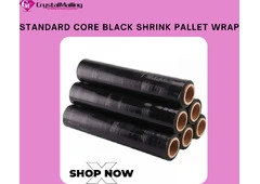 Standard-Core Black Shrink Pallet Wrap 500 mm × 200 m (17-Micron) Standard-Core Black Shrink Pallet Wrap 500 mm × 200 m (17-Micron)