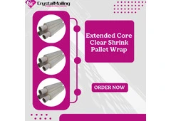 Extended Core Pallet Wrap 400mm x 200m Clear Shrink Film Roll Extended Core Pallet Wrap 400mm x 200m Clear Shrink Film Roll