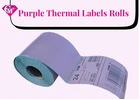 Purple 4x6 Thermal Labels Roll – Coloured Shipping Labels