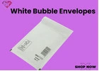 Premium White Bubble Envelopes Size 6 for Secure Branded Shipping