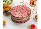 Beautiful Saaj Flat Ladoo Box(1 kg)