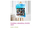 Funeral Memorial Sign for Personal, Thoughtful Remembrance
