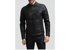 Buy Grant Black Slim Fit Leather Racer Jacket â€“ Premium Style by NYC Leather Jackets